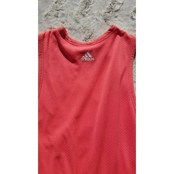 Adidas Coral Hidden Logo Jersey Style Dress Size M - Picture 10 of 13